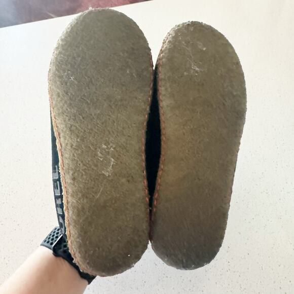 Sorel Kid's Lanner Ridge II Suede Mule Slippers Size 3 Black - Picture 6 of 7